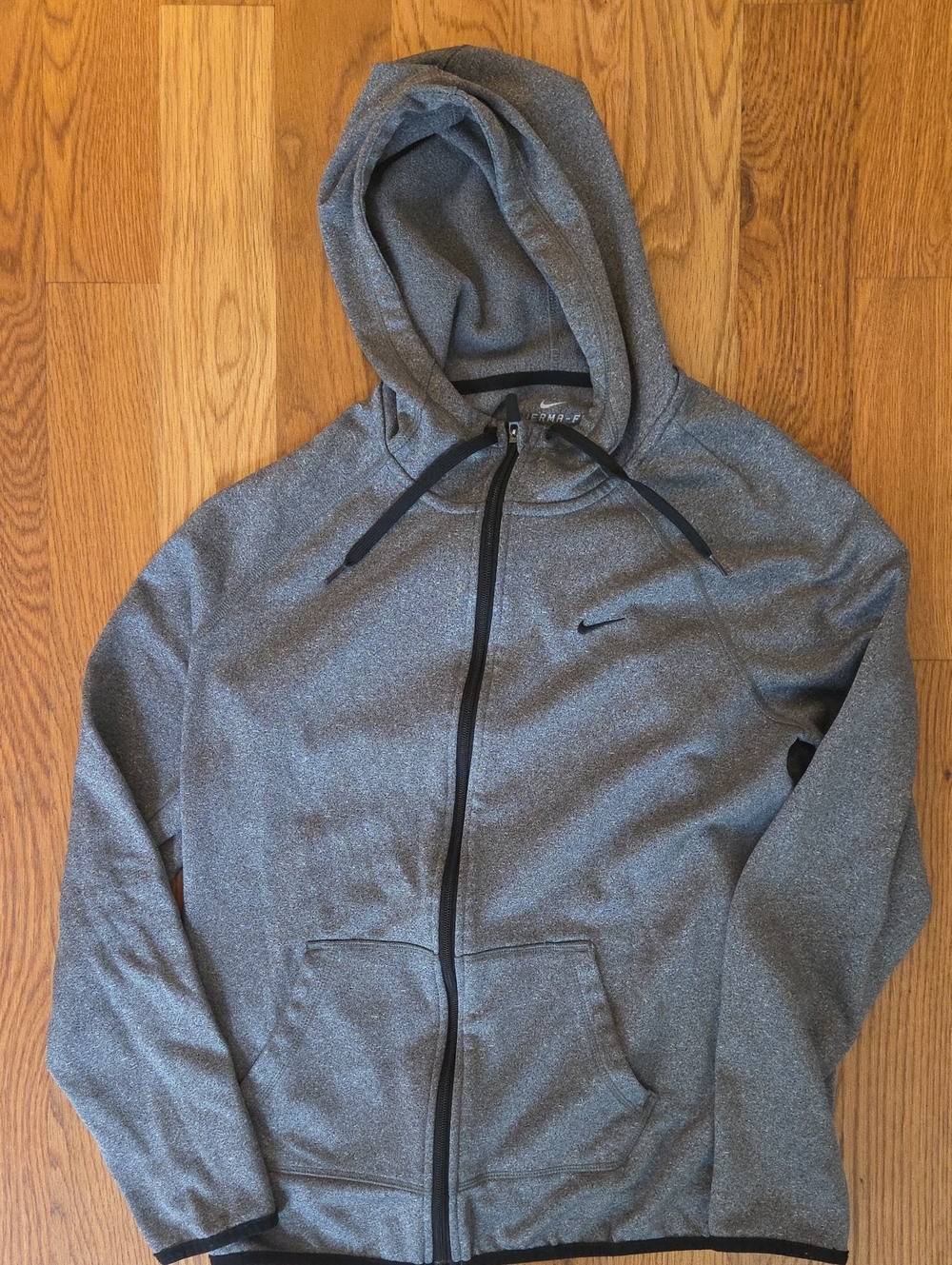 Nike Gray Heather Full-Zip Hooded Jacket